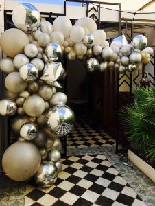 Decoración con globos para navidad