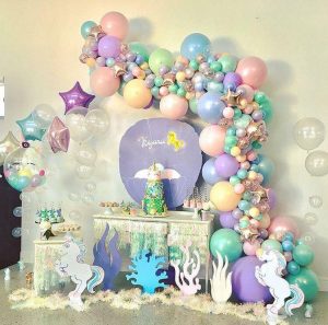 baby shower decorado con globos