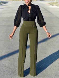 Pantalones de moda mujer 2019 verdes