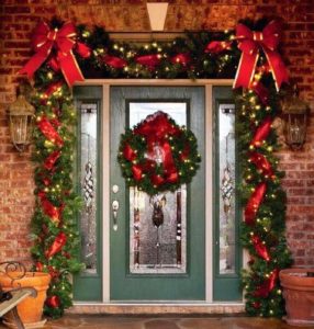 decoracion de puertas para navidad